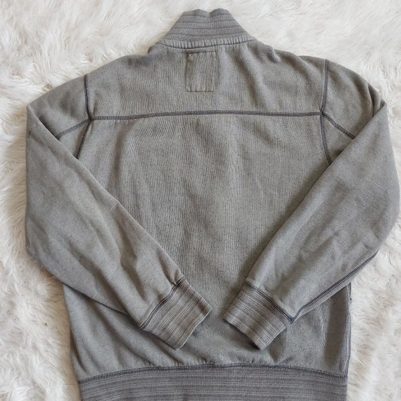Calvin Klein Jeans Men's Grey Full Zip with Buttons Down Fleece Jacket Size L - Picture 3 of 12